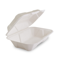 Bagasse Snack Clamshell 9x 6" 250/ctn