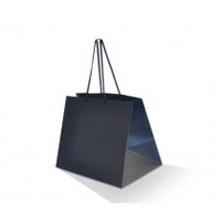 Deluxe Black Paper Carry Bag / Takeaway / Rope Handle - 100 pcs/ctn