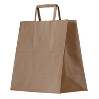 Greenmark Brown Kraft Takeaway Paper Carry Bag / Flat Handle - 250 pcs/ctn