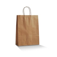 Greenmark Brown Kraft Paper Twist Handle Carry Bags - Medium- 250 pcs/ctn