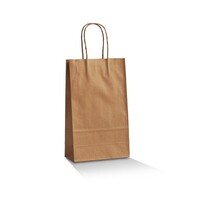 Brown Kraft Paper Twist Handle Carry Bags - Small - 500 pcs/ctn