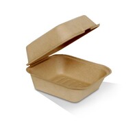 Bamboo Takeaway 6" Hamburger Clamshell - 400/ctn