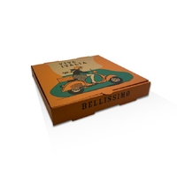 Greenmark Pizza Box Brown Printed 11 Inch 100pc/pack