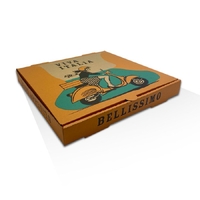 Greenmark Pizza Box Brown Printed 13 Inch 100pc/pack