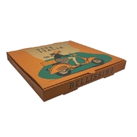 Greenmark Pizza Box Brown Printed 15 Inch 50pc/pack