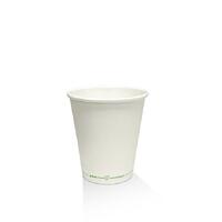PLA Coated Single Wall White Cup 6oz - 1,000 pc/ctn