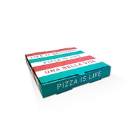 Greenmark Pizza Box White Printed 9 Inch 100pc/pack