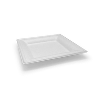Greenmark Sugarcane 8" Square Plate - 600 pc/ctn