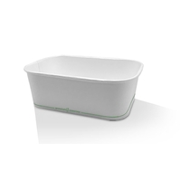 PLA Coated White Rectangular Container 650ml - 300 pc/ctn