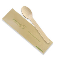 Greenmark Wooden Spoon individually wrapped - 500 pcs/ctn