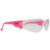 Cobra Clear Safety Glasses with Pink Frames - 12 pairs