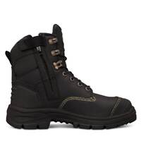 Oliver AT Series 150mm Lace Up Boot, Water Resistant Full Grain Leather, Lace Locking Device- Black