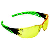 Pro Choice Cirrus Green Arms Safety Glasses Amber A/F Lens 12pack