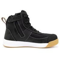 Bison Dune Low Cut Zip Side Lace Up Safety Boot Black