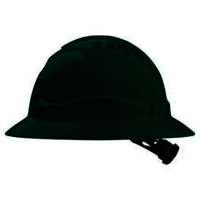 V6 Hard Hat Vented Full Brim Ratchet Harness - Green