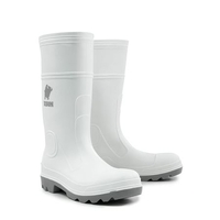 Bison MOHAWK PVC/Nitrile Food Industry Safety Gumboot White/Grey 