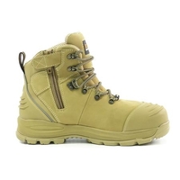 Bison XT Zip Side Lace Up Safety Boot Wheat 