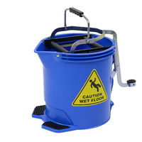 Edco 15L Metal Wringer Bucket Blue