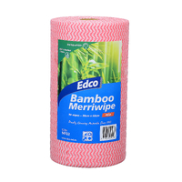 Edco Biodegradable Bamboo Merriwipes - RED - 90wipes/roll