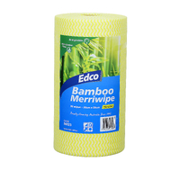 Edco Biodegradable Bamboo Merriwipes - YELLOW - 90wipes/roll