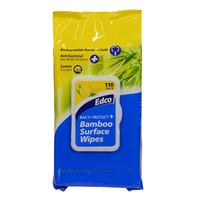Edco Bacti-Protect Bamboo Surface Wipes 110pack x 4
