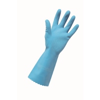 Edco Merrishine Rubber Gloves Silver Lined - Blue - Medium 12pack