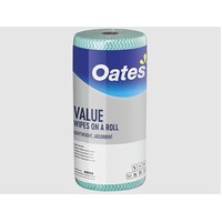 Oates Value Wipes on a Roll 90/roll Green