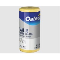 Oates Value Wipes on a Roll 90/roll Yellow