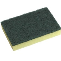 Oates Green & Yellow Scour n Sponge 15x10cm 10pack