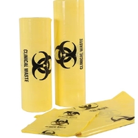 120L Yellow Clinical Waste Bags 490 x 1200mm 30um 100/ctn