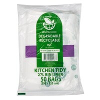 27L Bin Liners Kitchen Tidy Oxo Biodegradable Clear 500/ctn
