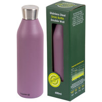 Go Green Reusable Drink Bottles Stainless Steel 600ml Double Wall - Berry