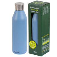 Go Green Reusable Drink Bottles Stainless Steel 600ml Double Wall - Surf