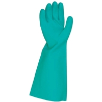 Nitrile 46's - Elbow Length Heavy Duty Green Nitrile Gloves - Size 9 Large - 12 PACK