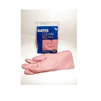Oates Silver Lined Rubber Gloves Pair