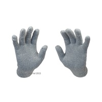 Grey Poly Cotton Gloves- Large - Pair