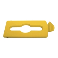 Rubbermaid Slim Jim Recycling Station Yellow Mixed Recycling Lid