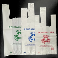 Reusable Retail Shopping Bag 80% Recycled LDPE Plastic - 500/ctn  (For legal use in QLD)