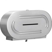 Stainless Steel Double Jumbo Toilet Roll Dispenser