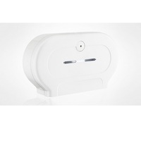 Double Jumbo Toilet Roll Dispenser White