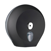 Soft Touch Single Jumbo Toilet Roll Dispenser - Black 