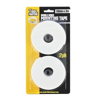 Tool Masters Double Sided Mounting Tape 18mm x 3m 2pack