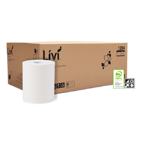 Livi Essentials Autocut Hand Towel Roll 1ply 200m 6/carton