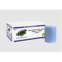 Jaws Mini Auto Cut 2 Ply 120m – Blue 6 Rolls per Carton