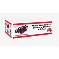 Jaws 1ply 200mAutocut roll towel 6/ctn