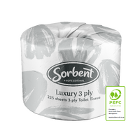 Sorbent Professional Luxury 3ply Toilet Tissue 225 sheet 48/carton