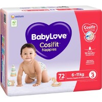 Baby Love Nappies Size 3 Crawler 6-11kg 120/ctn