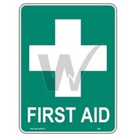 First Aid Sign 450mm x 600mm / 3mm Corflute