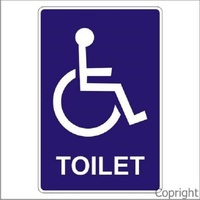 Disabled Toilet 300 x450mm Metal