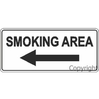 Smoking Area Left Sign